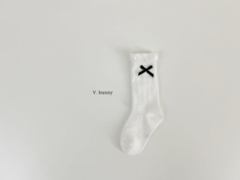 V Bunny - Korean Children Fashion - #childrensboutique - Point Ribbon Socks Set - 7