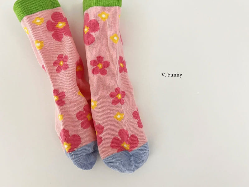 V Bunny - Korean Children Fashion - #childrensboutique - Check Tulip Socks Set - 6