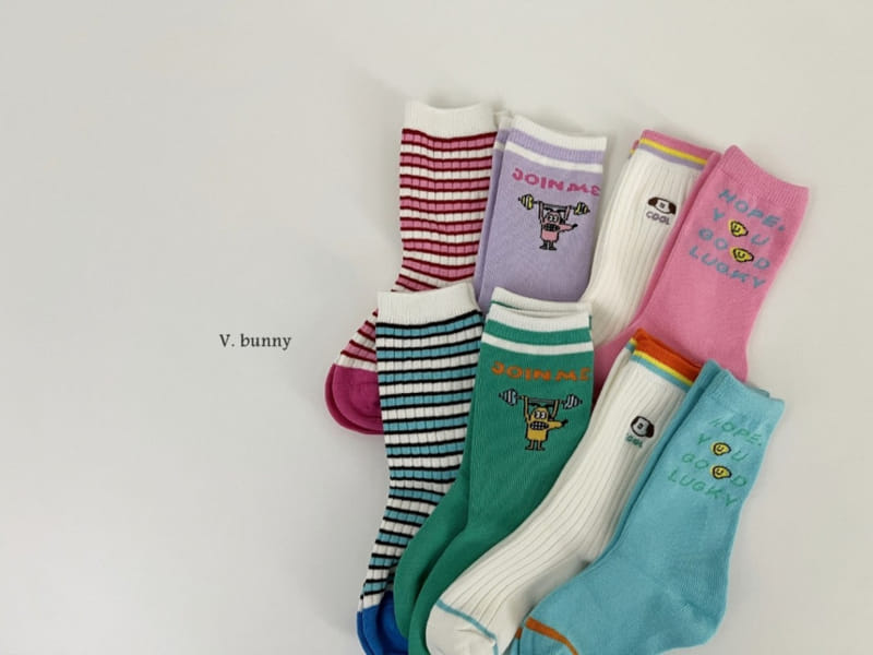 V Bunny - Korean Children Fashion - #designkidswear - Join Socks Set - 3