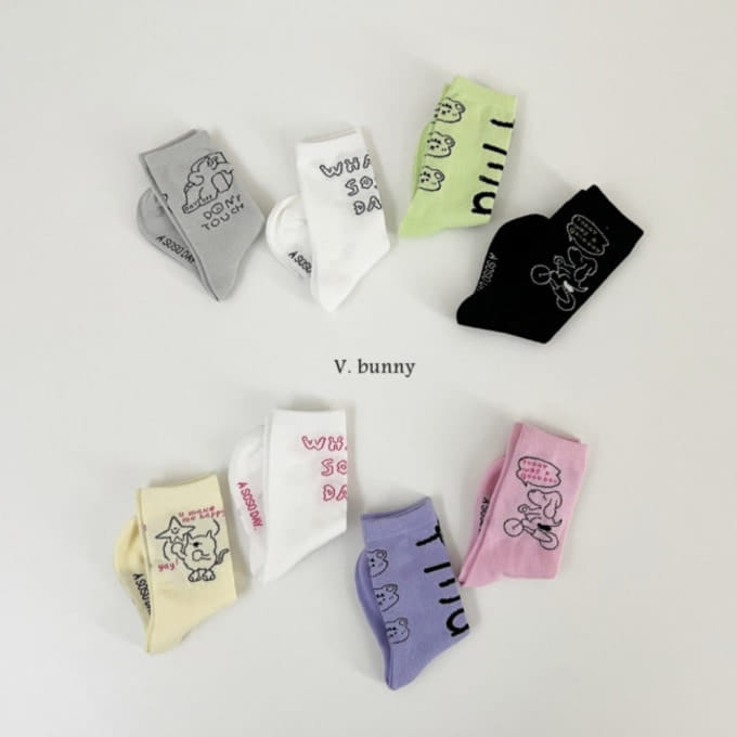 V Bunny - Korean Children Fashion - #designkidswear - Find Socks Set