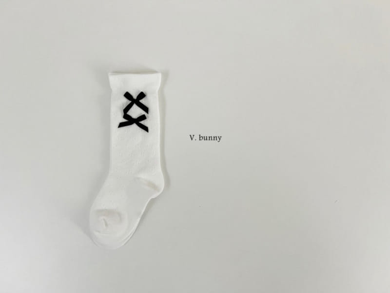 V Bunny - Korean Children Fashion - #designkidswear - Point Ribbon Socks Set - 8