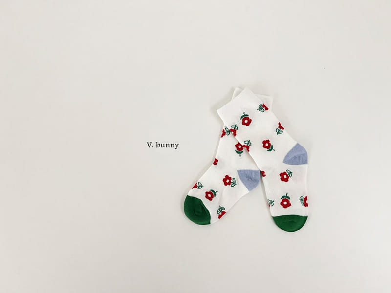 V Bunny - Korean Children Fashion - #designkidswear - Check Tulip Socks Set - 7