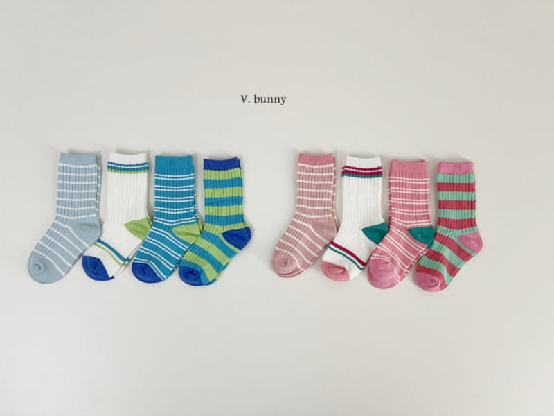 V Bunny - Korean Children Fashion - #discoveringself - ST Socks Set - 3