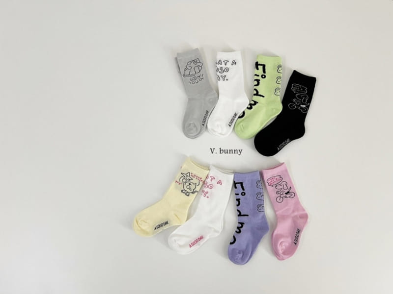 V Bunny - Korean Children Fashion - #discoveringself - Find Socks Set - 2