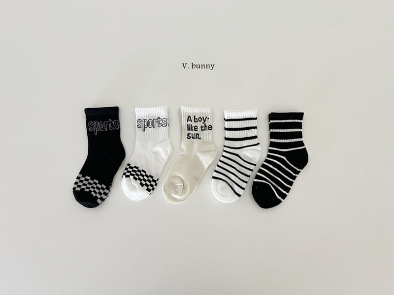 V Bunny - Korean Children Fashion - #discoveringself - A Boy Socks Set