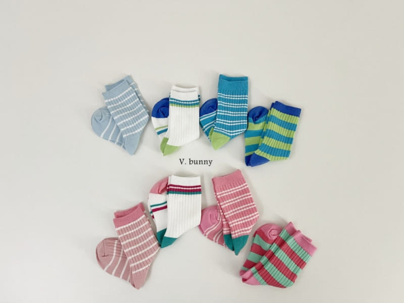 V Bunny - Korean Children Fashion - #discoveringself - ST Socks Set - 4