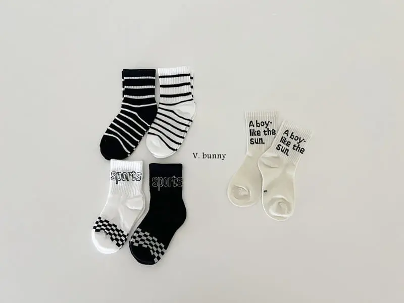 V Bunny - Korean Children Fashion - #fashionkids - A Boy Socks Set - 2