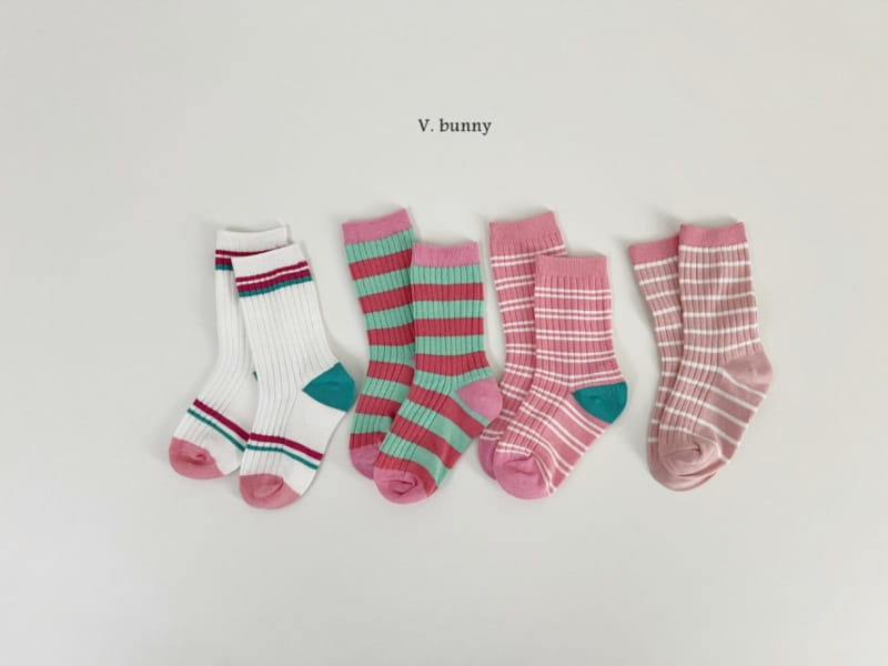 V Bunny - Korean Children Fashion - #kidsshorts - ST Socks Set - 5