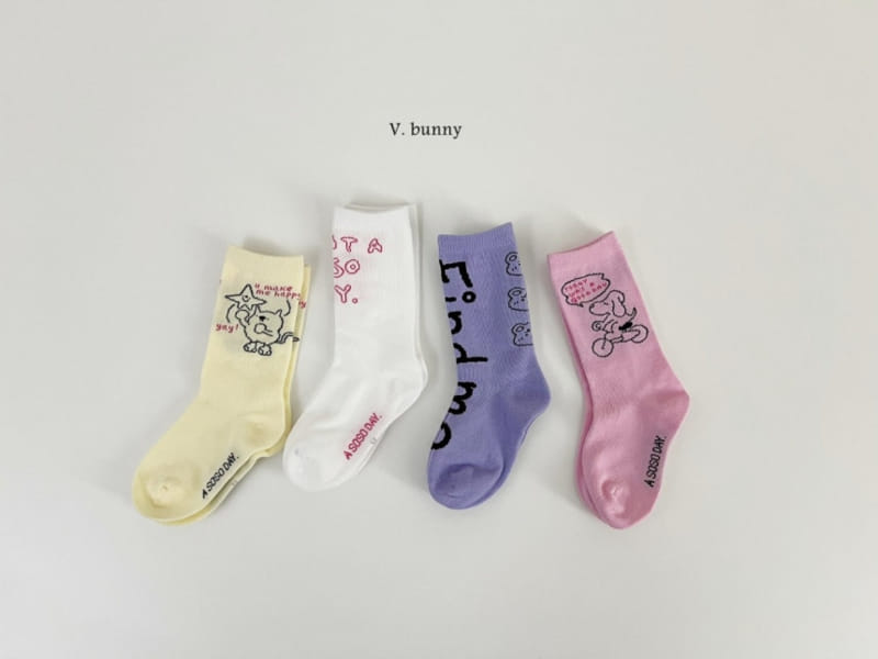 V Bunny - Korean Children Fashion - #kidsstore - Find Socks Set - 5