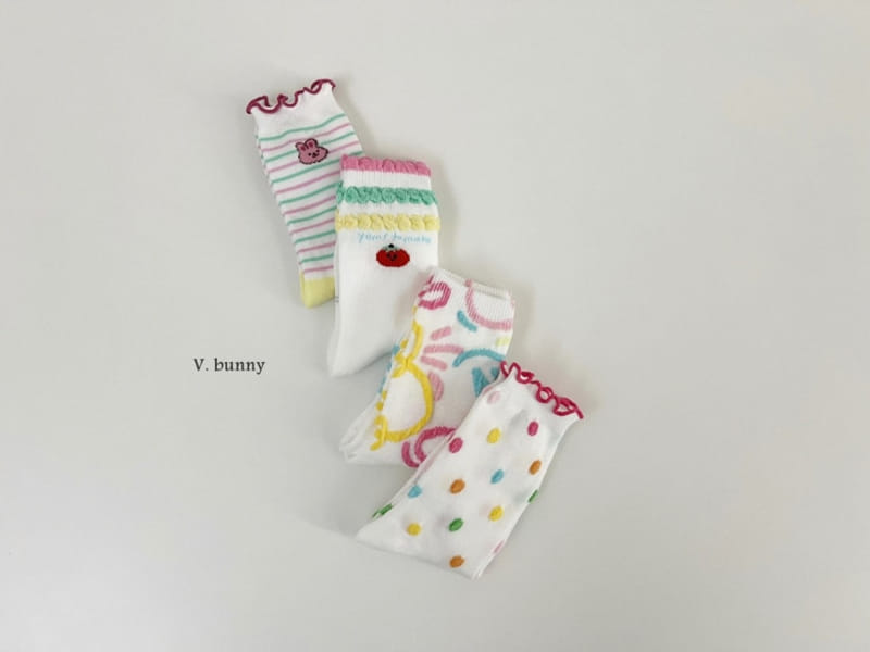 V Bunny - Korean Children Fashion - #kidsstore - Soda Socks Set - 3