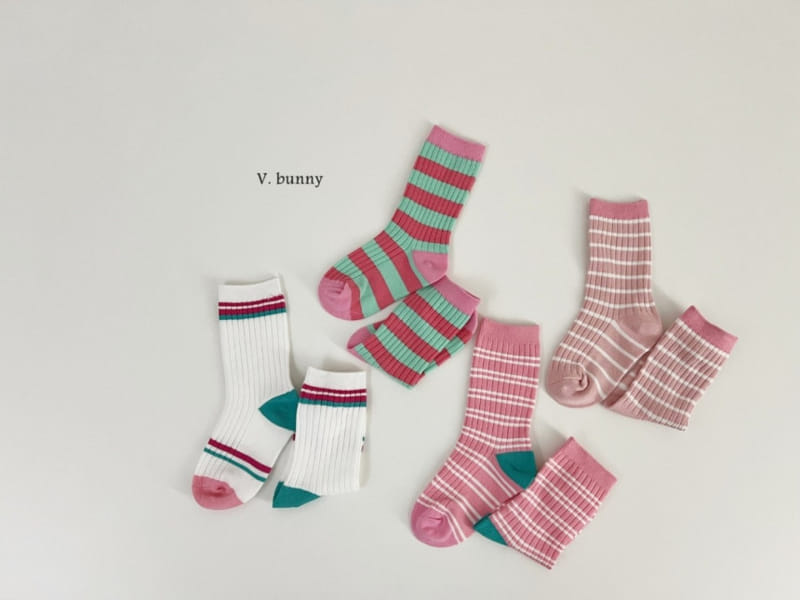 V Bunny - Korean Children Fashion - #kidzfashiontrend - ST Socks Set - 7