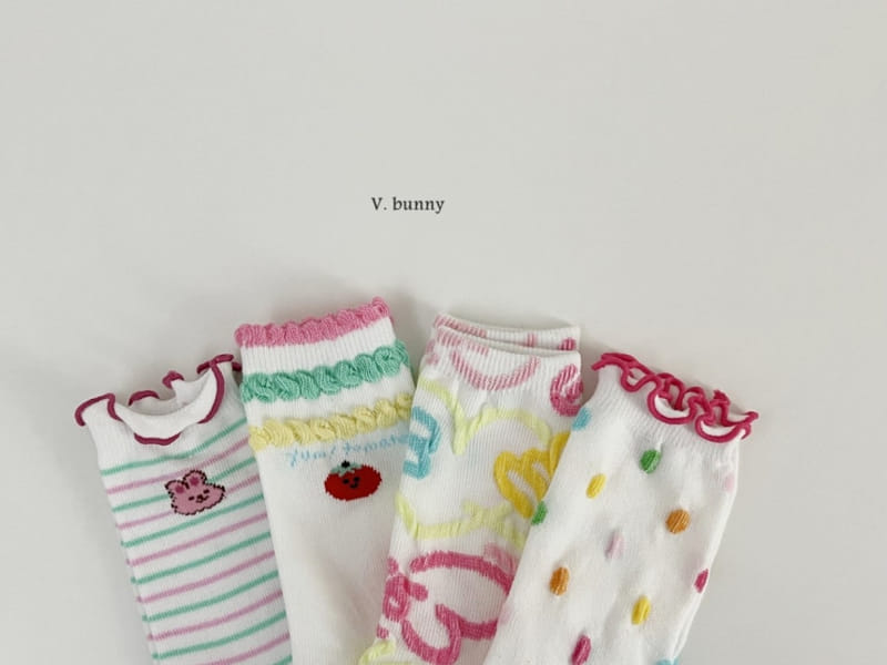 V Bunny - Korean Children Fashion - #kidsstore - Soda Socks Set - 4