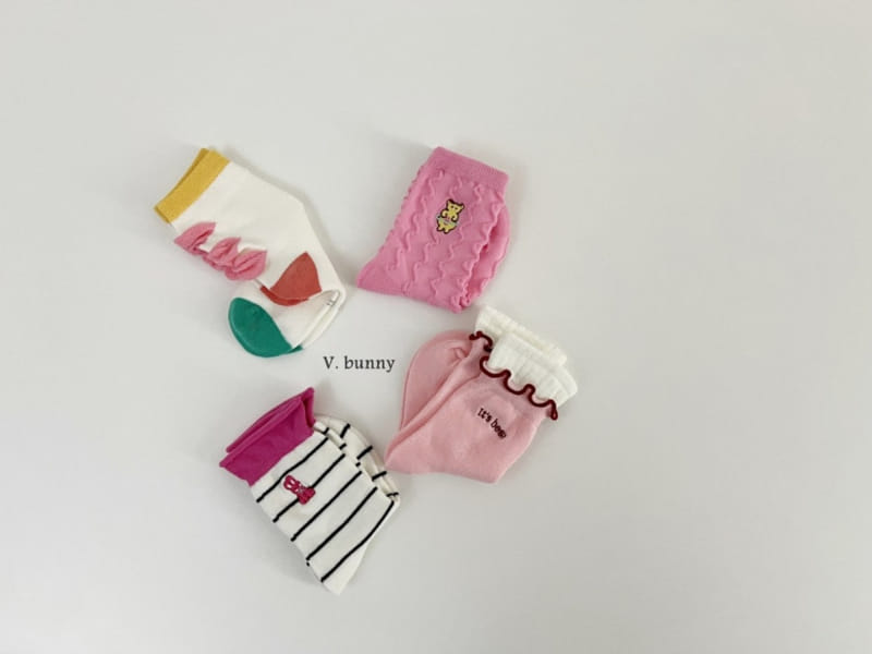 V Bunny - Korean Children Fashion - #Kfashion4kids - Hula Socks Set - 4