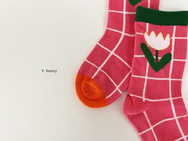 V Bunny - Korean Children Fashion - #littlefashionista - Cherry Rabbit Socks Set - 6