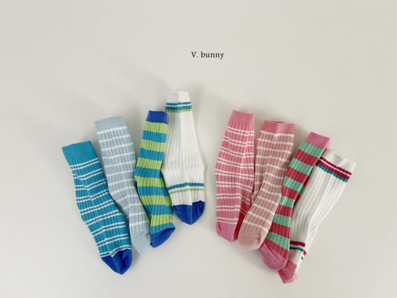 V Bunny - Korean Children Fashion - #minifashionista - ST Socks Set - 11