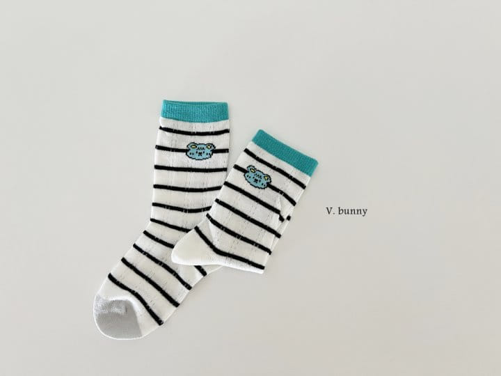 V Bunny - Korean Children Fashion - #minifashionista - Catch Socks Set - 5