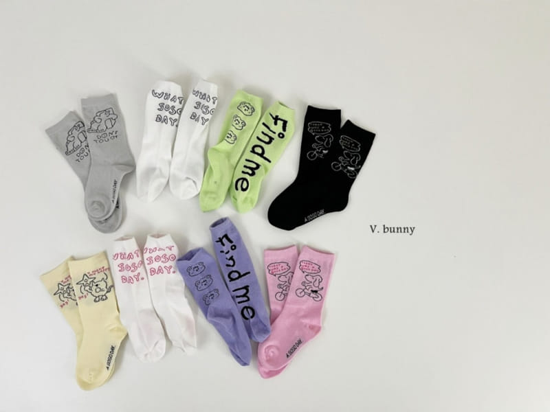 V Bunny - Korean Children Fashion - #prettylittlegirls - Find Socks Set - 11