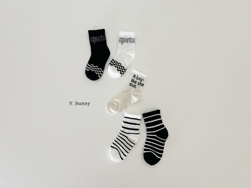 V Bunny - Korean Children Fashion - #prettylittlegirls - A Boy Socks Set - 10