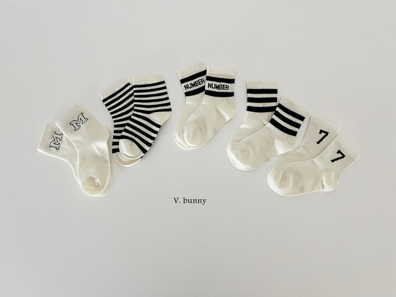 V Bunny - Korean Children Fashion - #stylishchildhood - Seven Socks Set - 10