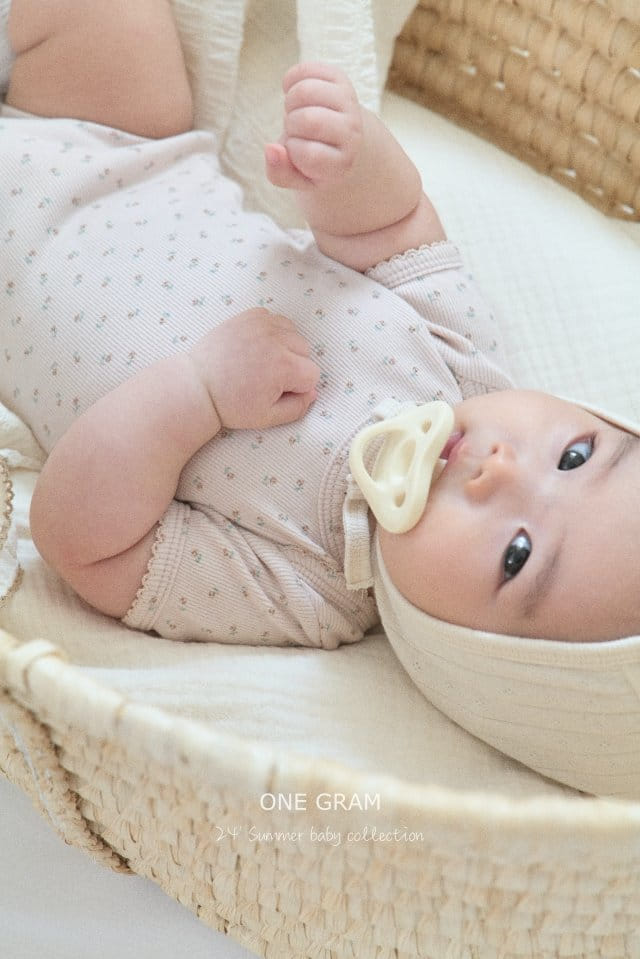 1 Gram - Korean Baby Fashion - #babyboutiqueclothing - Helen Body Suit & Small Flower Bonnet  - 4