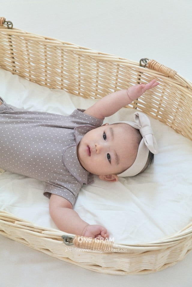 1 Gram - Korean Baby Fashion - #babylifestyle - Rose Dot Body Suit - 3