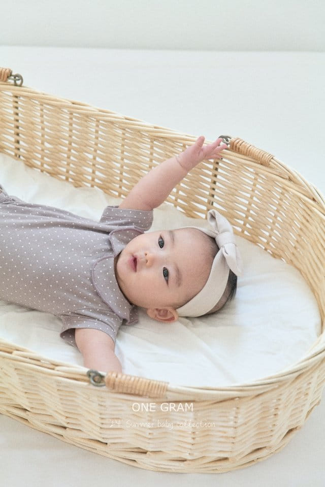 1 Gram - Korean Baby Fashion - #babylifestyle - Rose Dot Body Suit - 4