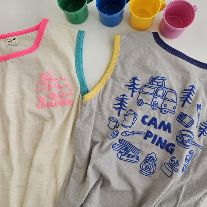 1St Blue - Korean Children Fashion - #childofig - Summer Camping Tee - 9