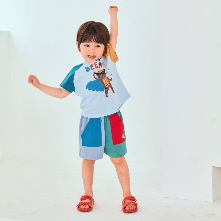 1St Blue - Korean Children Fashion - #childofig - Dream Animal Tee - 6