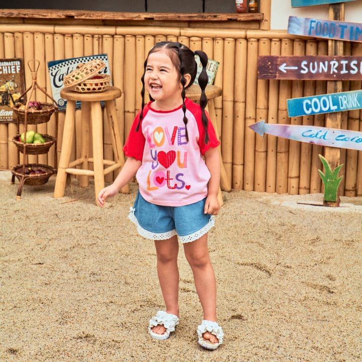 1St Blue - Korean Children Fashion - #childofig - Love You Raglan Tee - 5