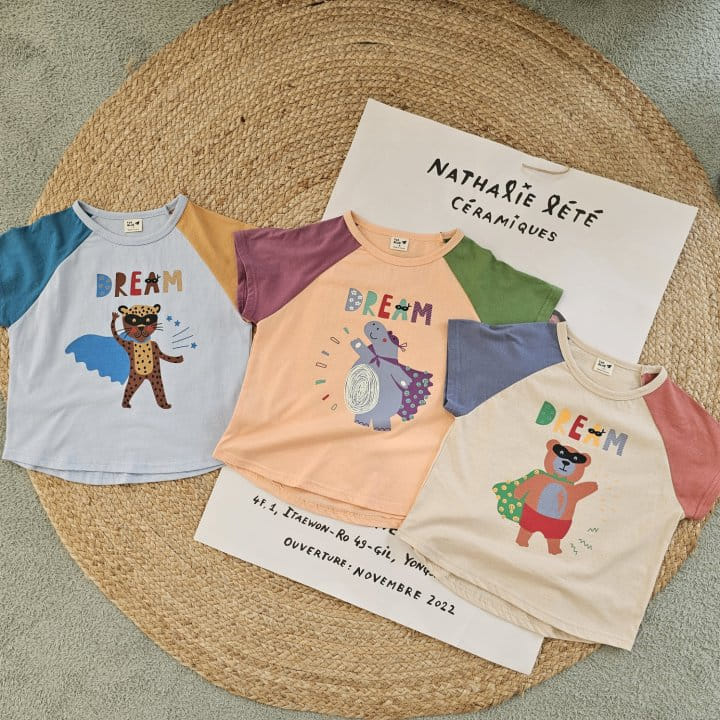 1St Blue - Korean Children Fashion - #discoveringself - Dream Animal Tee - 9