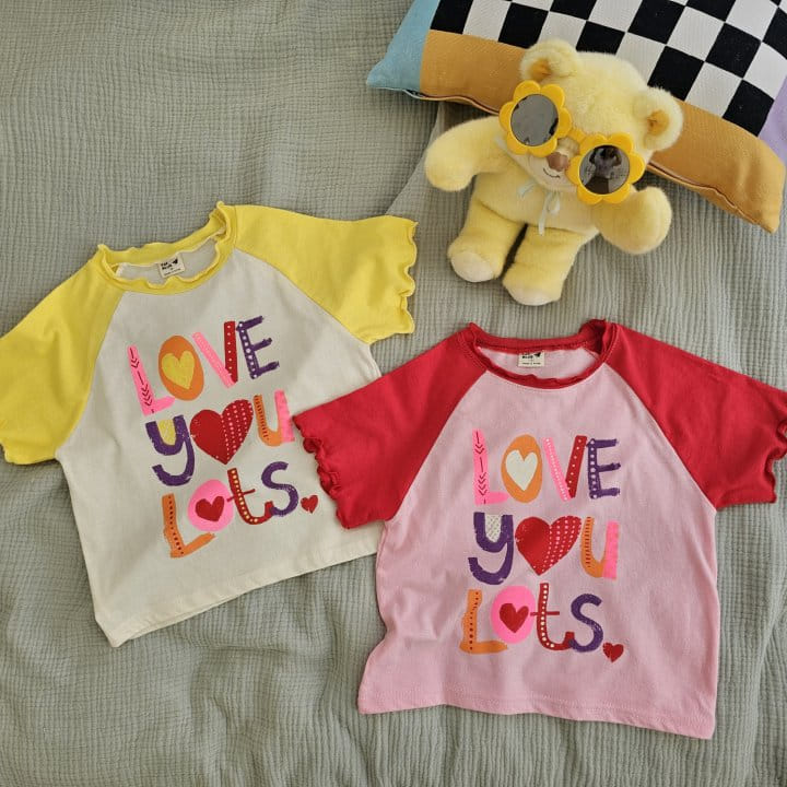 1St Blue - Korean Children Fashion - #discoveringself - Love You Raglan Tee - 8