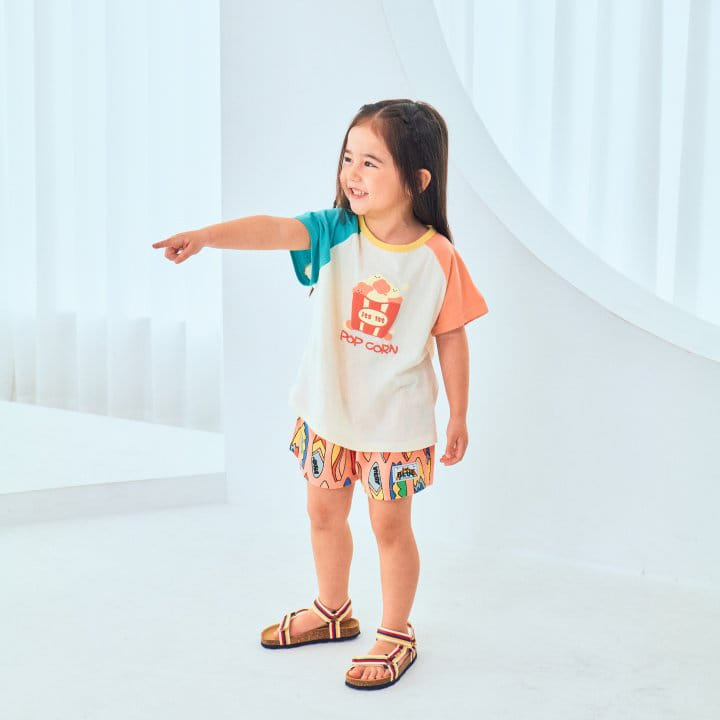 1St Blue - Korean Children Fashion - #kidsshorts - Balpo Popcorn Tee