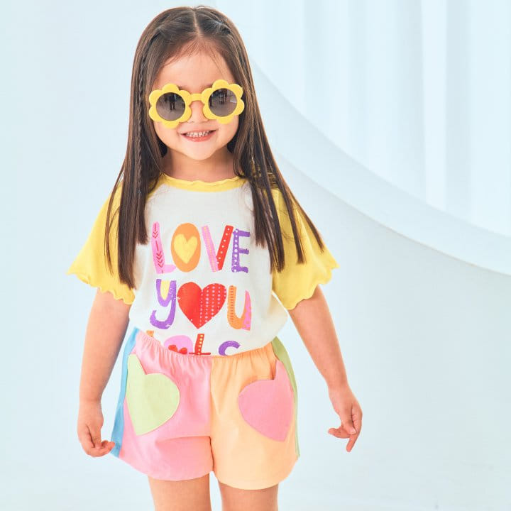 1St Blue - Korean Children Fashion - #kidsshorts - Heart Pocket Shorts - 4