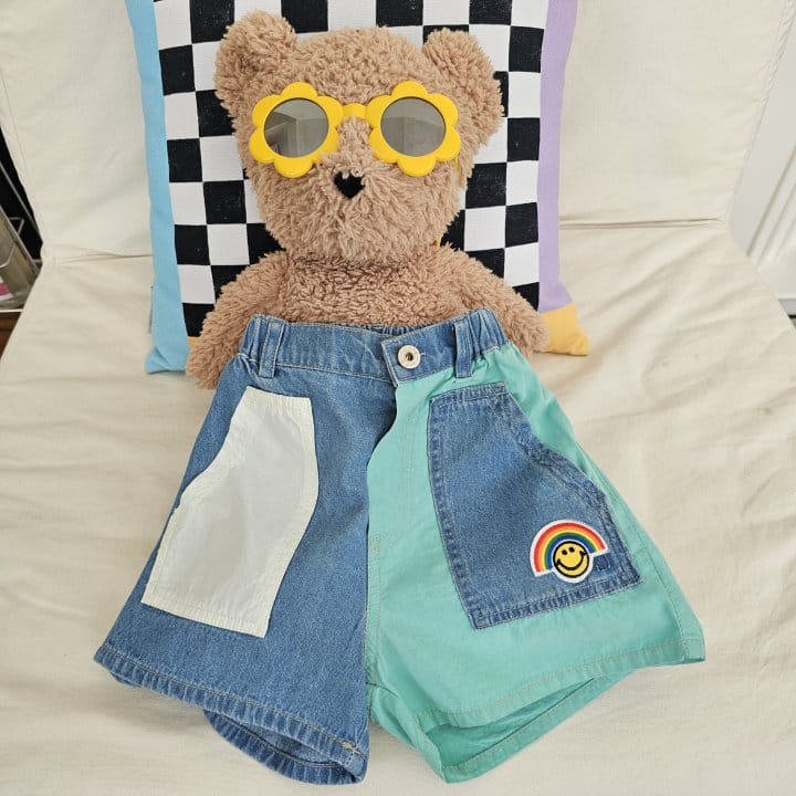 1St Blue - Korean Children Fashion - #kidsstore - Half Half Denim Pants