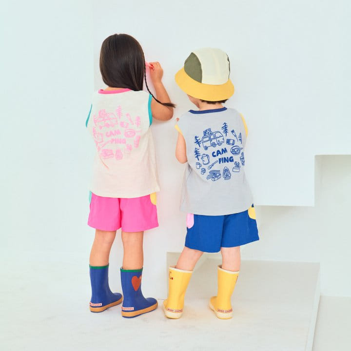 1St Blue - Korean Children Fashion - #kidzfashiontrend - Summer Camping Tee - 2