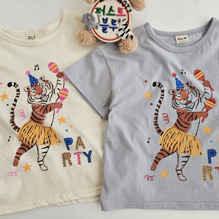 1St Blue - Korean Children Fashion - #kidzfashiontrend - Party Tiger Tee - 9