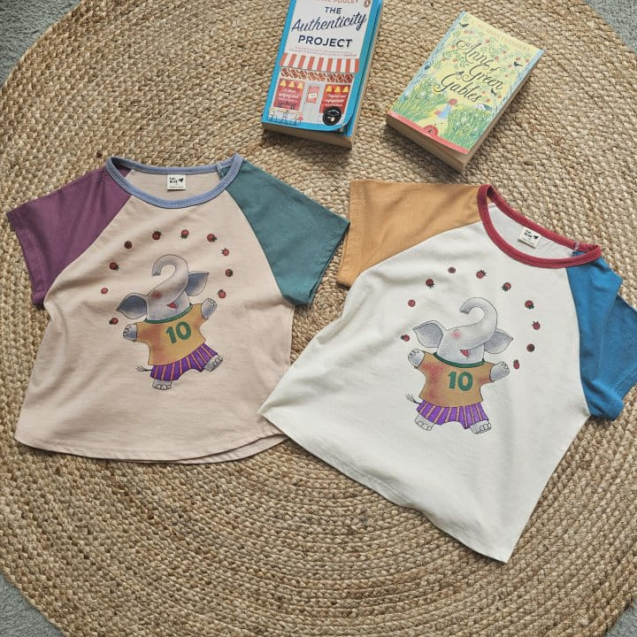 1St Blue - Korean Children Fashion - #magicofchildhood - Juggling Elephant Tee - 7