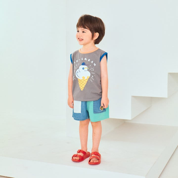 1St Blue - Korean Children Fashion - #littlefashionista - Ice Cone Tee - 4