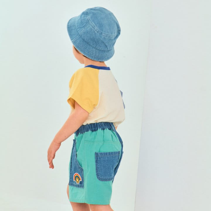 1St Blue - Korean Children Fashion - #magicofchildhood - Half Half Denim Pants - 5