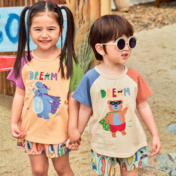 1St Blue - Korean Children Fashion - #minifashionista - Dream Animal Tee - 3