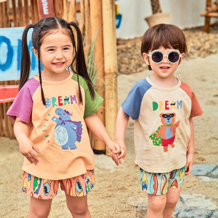 1St Blue - Korean Children Fashion - #minifashionista - Dream Animal Tee - 4