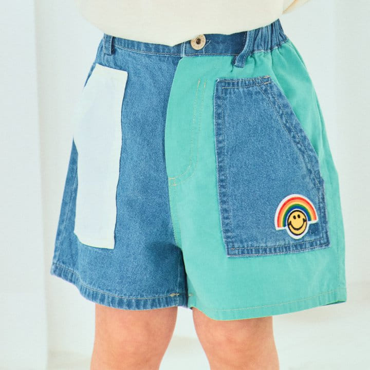 1St Blue - Korean Children Fashion - #stylishchildhood - Half Half Denim Pants - 10