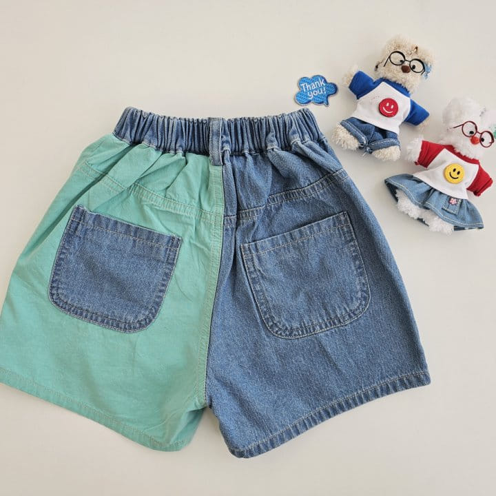 1St Blue - Korean Children Fashion - #toddlerclothing - Half Half Denim Pants - 9