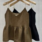 Pearl Shirring Sleeveless Tee