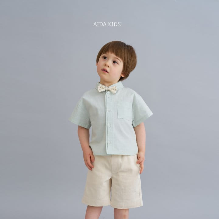 Aida - Korean Children Fashion - #kidzfashiontrend - Washed Cotton Short Sleeve Shirt - 4