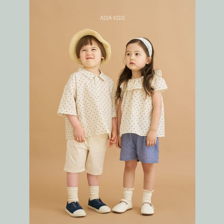 Aida - Korean Children Fashion - #Kfashion4kids - Dot Boxy Shirt - 9