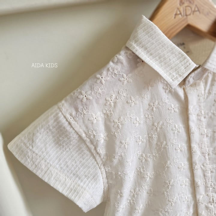 Aida - Korean Children Fashion - #childofig - Punching Embroidery Shirt - 8