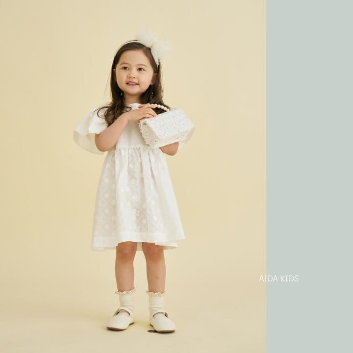 Aida - Korean Children Fashion - #childofig - Pure Embroidered One-Piece - 2