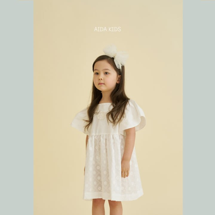 Aida - Korean Children Fashion - #childofig - Pure Embroidered One-Piece - 3