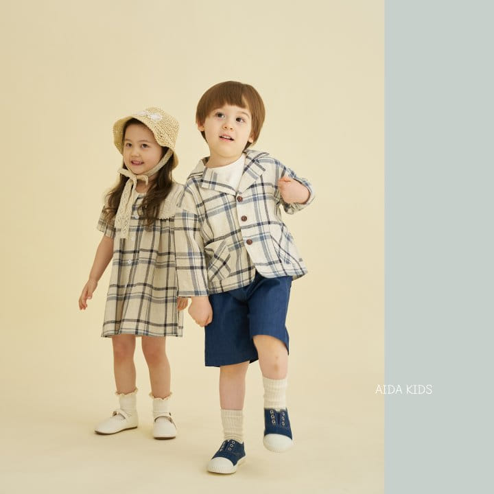 Aida - Korean Children Fashion - #childrensboutique - Denim Mid-length shorts - 2